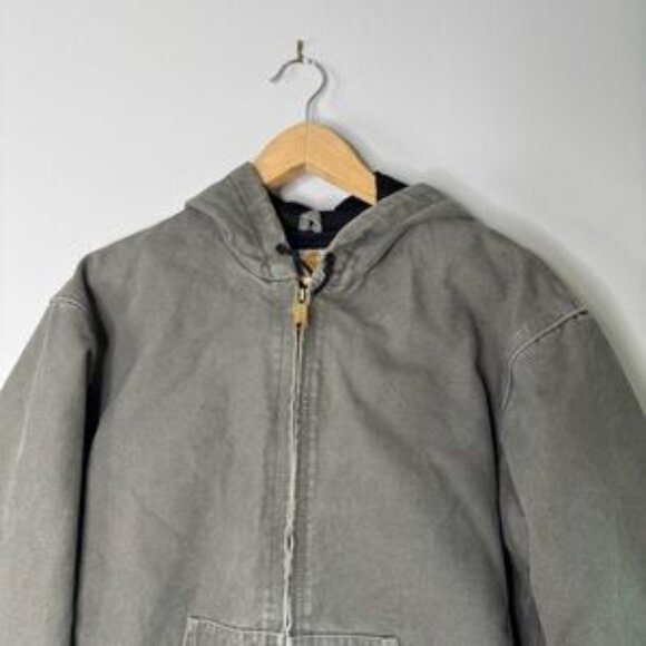 Vintage Carhartt Workwear Trucker Jacket Green Faded Green Medium - Picture 2 of 13